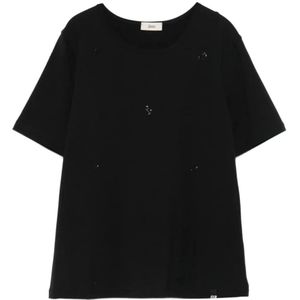 Herno, Dames, Tops, Zwart, Maat: L Jersey,
