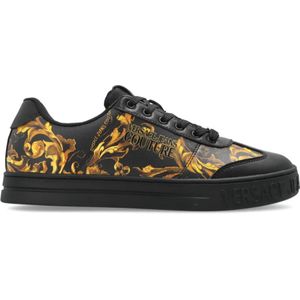 Versace Jeans Couture - Barocco Print Sneakers - Zwart - Leer