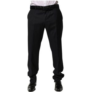 Dolce & Gabbana, Heren, Broeken, Zwart, Maat: 3XL Wol,