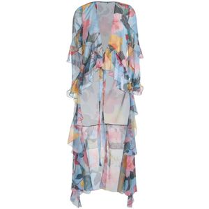Patbo, Dames, Badkleding, Blauw, Maat: M Chiffon,