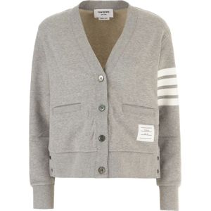 Thom Browne, Dames, Truien, Grijs, Maat: 2XS Katoen,