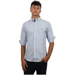 Ralph Lauren, Heren, Overhemden, Blauw, Maat: S Katoen,