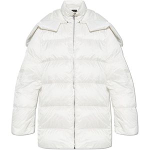 Rick Owens, unisex, Jassen, Wit, Maat: XS Poliester,