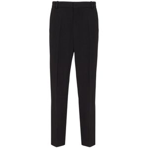 Balmain Crepe straight-leg broek , Black , Heren , Maat: S