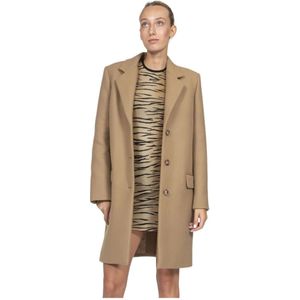 Moschino, Dames, Mantels, Beige, Maat: 2XS Wol,