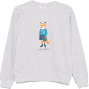 Maison Kitsuné, Dames, Sweatshirts & Hoodies, Grijs, Maat: S Zijde,