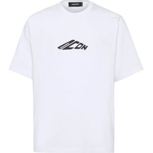 Dsquared2, Heren, Tops, Wit, Maat: L Katoen,