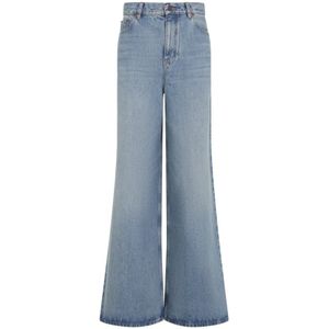 Chloé - Wide-Leg Jeans - Blauw - 100% Katoen - Vijf-pocket Design