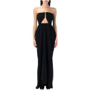 Rick Owens, Dames, Jurken, Zwart, Maat: XS Wol,