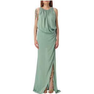 Blumarine, Dames, Jurken, Groen, Maat: XS Jersey,