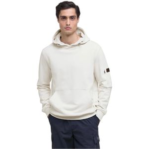 Barbour, Heren, Sweatshirts & Hoodies, Wit, Maat: L Katoen,