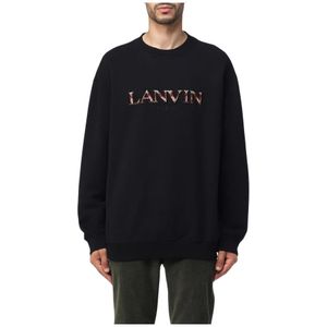 Lanvin, Heren, Sweatshirts & Hoodies, Zwart, Maat: S