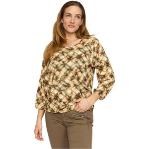 2-Biz, Dames, Blouses & Shirts, Beige, Maat: L Viscose,