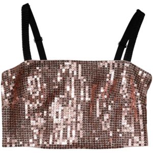 Dolce & Gabbana - Cropped Top - Pink - Zonder Mouwen - Met Rits Sluiting