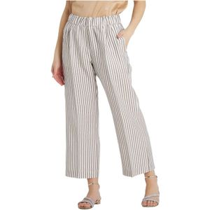 Le Tricot Perugia, Dames, Broeken, Wit, Maat: L Leer,