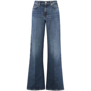 7 For All Mankind, Dames, Jeans, Blauw, Maat: W28 Katoen,