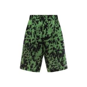 Dsquared2 Groene Nylon Bermuda Shorts Ss23 , Green , Heren , Maat: XS