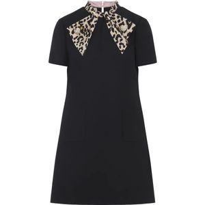 Valentino, Dames, Jurken, Zwart, Maat: S Zijde,