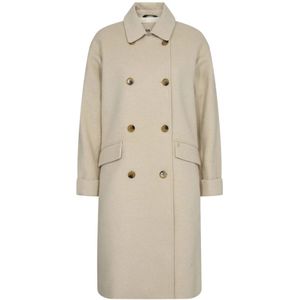 MOS Mosh, Dames, Mantels, Grijs, Maat: XL Wol,