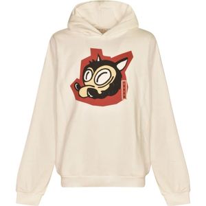 Marni, Heren, Sweatshirts & Hoodies, Beige, Maat: M Katoen,