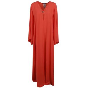 Max Mara Studio, Dames, Jurken, Rood, Maat: XL Poliester,