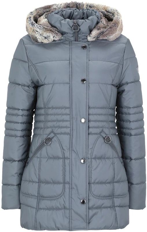 Betty Barclay - Outdoorjas - Blauw - Dames - Leer - Met Afneembare Capuchon