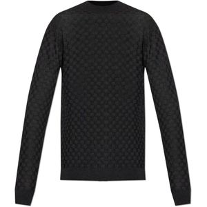 Giorgio Armani, Heren, Truien, Zwart, Maat: M Zijde,