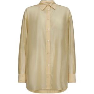 MOS Mosh, Dames, Blouses & Shirts, Geel, Maat: XS Polyamide,