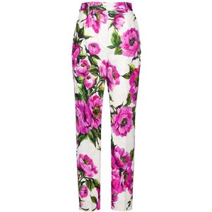 Dolce & Gabbana, Dames, Broeken, Veelkleurig, Maat: S Katoen,