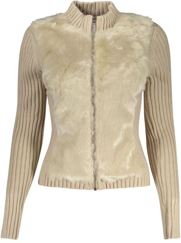 Guess - Fur Mix Zip FRNT Mila - Damesvest - Cardigan