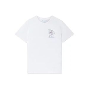 Casablanca Witte Tennis Play T-shirt , White , Heren , Maat: M