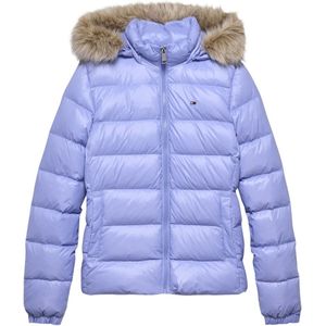 Tommy Jeans - Basic Hooded Down Jacket - Blauw - Dames - Polyester