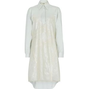 Fendi, Dames, Jurken, Blauw, Maat: XS Zijde,