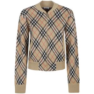 Burberry, Dames, Truien, Beige, Maat: L Wol,