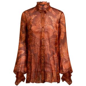 Etro, Dames, Blouses & Shirts, Rood, Maat: S Zijde,