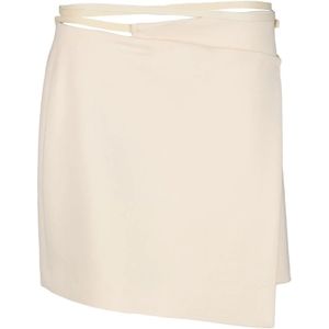 Sportmax, Dames, Rokken, Oranje, Maat: 2XS Wol,