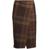 Polo Ralph Lauren - Wikkelrok - Bruin - Wol-Blend - Midi Lengte