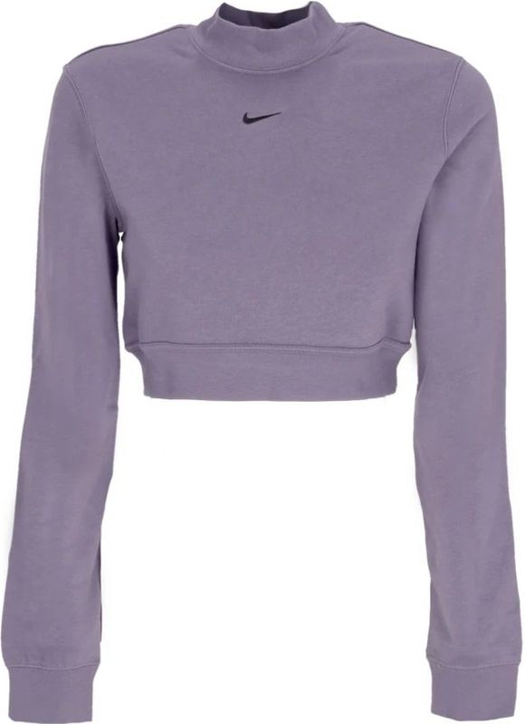 Nike, Dames, Sweatshirts & Hoodies, Paars, Maat: M Katoen,