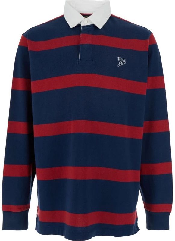 Polo Ralph Lauren - Sweatshirt - Indigo/Rood - Lange Mouw