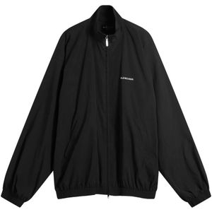 Balenciaga, Heren, Jassen, Zwart, Maat: S