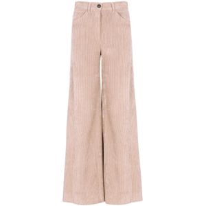 D.Exterior, Dames, Broeken, Beige, Maat: S Corduroy,