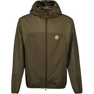 Moncler, Heren, Jassen, Groen, Maat: M Nylon,