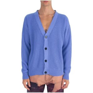 Msgm, Heren, Truien, Blauw, Maat: M Katoen,