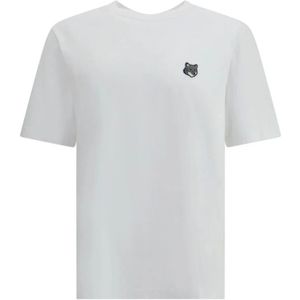 Maison Kitsuné, Heren, Tops, Wit, Maat: L Katoen,