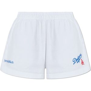 Sporty & Rich, Dames, Korte broeken, Wit, Maat: M Katoen,