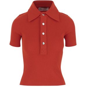 Tory Burch, Dames, Tops, Rood, Maat: M Viscose,