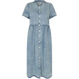 Lollys Laundry - Aliyall Maxi Dress Ls Dress - Denim Maxi Jurk - Blauw