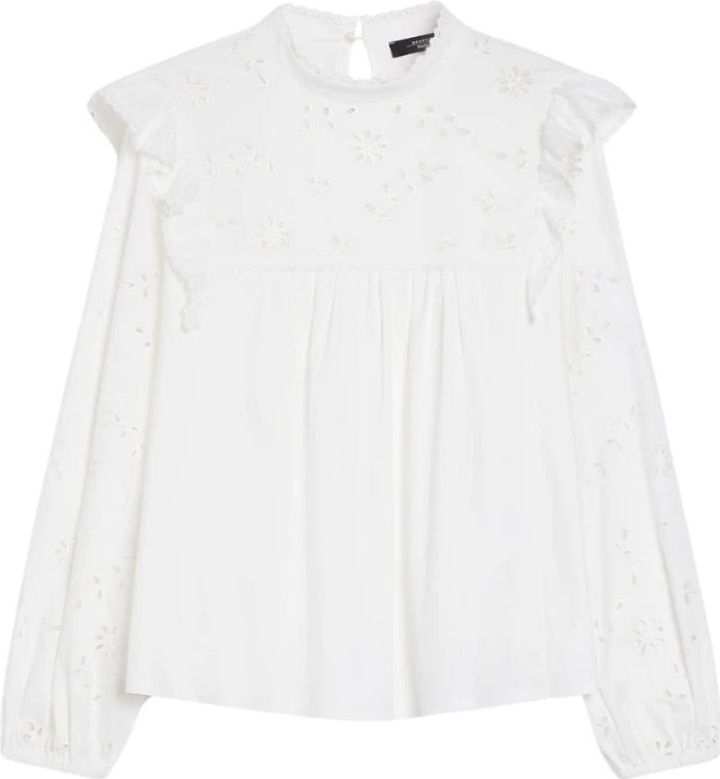 Max Mara - Taddeo - Blouse - Wit - Katoen Poplin