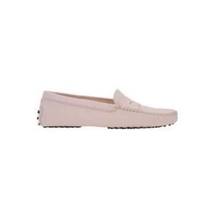 Tod's Handgemaakte roze leren mocassins , Pink , Dames , Maat: 35 EU