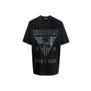 Dsquared2 T-Hemden , Black , Heren , Maat: M